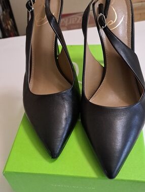 Sam Edelman Black Pointed Slingback Heels - Women